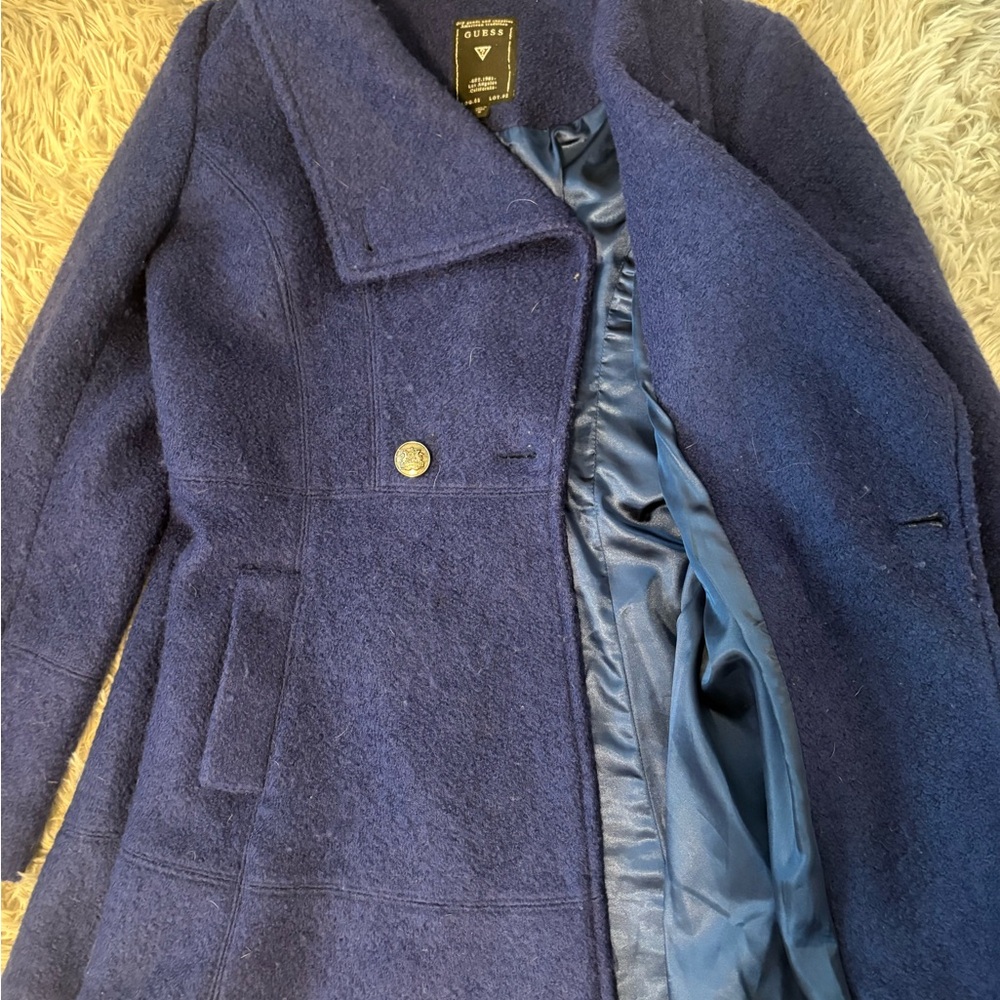Guess Blue Women’s Coat Medium - Picture 2 of 3